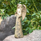 DUSVALLY Angel Garden Statues Outdoor Resin Statue Decoration, Praying Commemorating Memorial Decor, Healing Angel Gifts, 13 inches