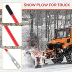 Lasnten 6 Pcs 27 Inch Snow Plow Blade Markers Guide Kit Steel Wire Inside Bolt on Bumper Guides High Visibility Easy Installation for ATV Western Snowplows(red)