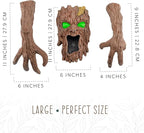 Tree Bark Monster Yard Decor, Bark Face Tree Person Decor for Garden and Halloween