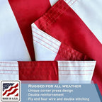 American US Flag 3x5 FT 100% Made in The USA- Heavy Duty Vibrant Colors Double Sided United States Flag with 2 Brass Grommets for Home/Company/Indoor Outdoor Decoration (FMAA Certified)