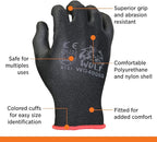 WOLF Polyurethane Palm Coated Nylon Shell Work Gloves, Construction, Mechanic, Warehouse, Yard Work, Gardening