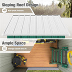 JUMMICO Metal Outdoor Storage Shed 5 x 3 FT Metal Shed with Lockable Door,Waterproof Garden Tool Shed Storage House for Backyard Patio Lawn,Green