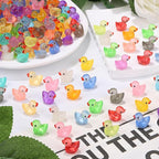 280 pcs Luminous Mini Resin Ducks, Glow in The Dark Tiny Ducks Figures to Hide, Bulk Plastic Duck Miniature for Dollhouse Micro Landscape Aquarium Potted Cake Decor DIY Craft Gifts Party Favors