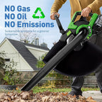 4 Speed Cordless Leaf Vacuum with Bag, 20V Electric Battery Powered, Lightweight Blower and Mulcher, with 2 * 4.0Ah Batteries and 1 Fast Charger, for Patio Cleaning, Lawn Care, Yard Leaves