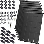 Industrial Grade Solar Pool Heater DIY Kit - Superior High-Wind Strapless Mounting System & Maximum Freeze Resistance (6-4'x12.5' / 300 Square Feet)