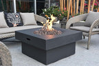 AMS Fireplace | Modeno | Branford | Firepit Table | Cover and Lava Rocks Included | (Fuel: Liquid Propane - Black)