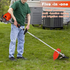 52cc 2 Stroke Gas Weed Wacker, Multi-Functional Gas Powered Brush Cutter, 5 in 1 Tool Weed Wackers, Cordless Hedge Trimmer, Gas Weed Wacker Yard Care Tools, Lightweight Weed Eater Orange