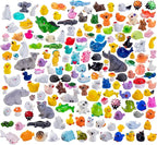 160 Styles Mini Resin Animals 160pcs Variety Tiny Animals Figures Miniature Little Small Figurines Bulk for Micro Fairy Garden Landscape Accessories Hide Decor Aquarium