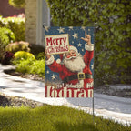 Merry Christmas Garden Flag Vertical Double Sided Outdoor Yard Flags 12.5x18 Inch Burlap Banners Vertical Double Sided for Outdoor Decor Lawn