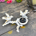 Sungmor Vintage Cast Iron Tealight Candle Holder, Lovely & Beautiful Birds Nest Design, Unique Tabletop Shelf Home Decor Pieces, Small Birds Statue Candle Holders Coffee Table Centerpieces Decor