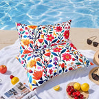 Outdoor Pillow Covers 12x20 Inch Set of 2 Floral Printed Boho Throw Pillows Cases Waterproof Lumbar Garden Cushion Sham for Spring Summer Patio Funiture Tent Balcony Bench Sofa Couch
