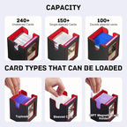 Marsguard Trading Card Deck Box with Commander Display，5 in 1 MTG Storage Holds 400+ Double-Sleeved Cards，4 Deck Boxes & Dice Tray Included，Fits MTG, TCG, PTCG & Sports Cards