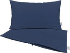 RSH DECOR: Sunbrella Pillow Covers Set of 2 | Covers Only - 20" x 12" | Outdoor Lumbar Pillow Covers Crafted with Sunbrella Performance Fabric | Canvas Navy