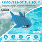 Hot Tub Scum Absorber Shark, 2PCS Reusable Hot Tub Oil Absorbing Floating Sponges for Spa/Pool, Hot Tub Scum Sponge Accessories to Soak Up Oils & Keep Water Clean
