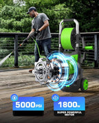 Pressure Cleaner, Portable Power Cleaner with 4 QC Nozzles and Soap Bottle, Cleaner Machine for Cars/Home/Driveways/Patios/Decks/Fences