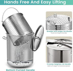 64QT Seafood Boil Pot w/200,000BTU Propane Burner Set, Stainless Steel Basket for Outdoor Deep Fryer, Large Cooking Pot for Turkey Fryer, Crawfish, Crab, Shrimp, Lobster Boiling Stock Pot