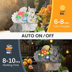 GIGALUMI Solar Garden Statues Dragon Statue Figurine Lights for Outside, Garden Decor Yard Decorations Outdoor for Mom, Women Housewarming Birthday Gifts