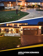 COLOER In-Ground Well Lights Large Size, LED Outdoor Low Voltage Pathway Lights, IP65 Waterproof Landscape Lighting,12-24 Volt 6W 2700K Warm White Ground Stake, 1-Pack with Bulb(302B)