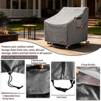 okcool Patio Swivel Chair Cover 4 Pack,Waterproof Heavy Duty Outdoor Chair Covers,Outdoor Swivel Chair Cover for Patio Furniture Covers(33 W x 35 D x 38.5 H inches),Grey