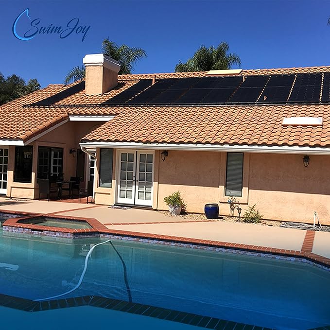 Industrial Grade Solar Pool Heater DIY Kit - Superior High-Wind Strapless Mounting System & Maximum Freeze Resistance (5-4'x10.5' / 210 Square Feet)