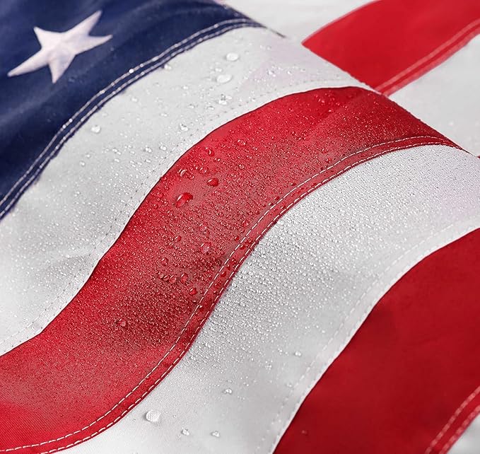 American Flag 5x8 ft: Long Lasting US Flag, Heavy Duty Nylon, Embroidered Stars, Sewn Stripes, Brass Grommets, UV Protection Perfect for Outdoors! USA Flag