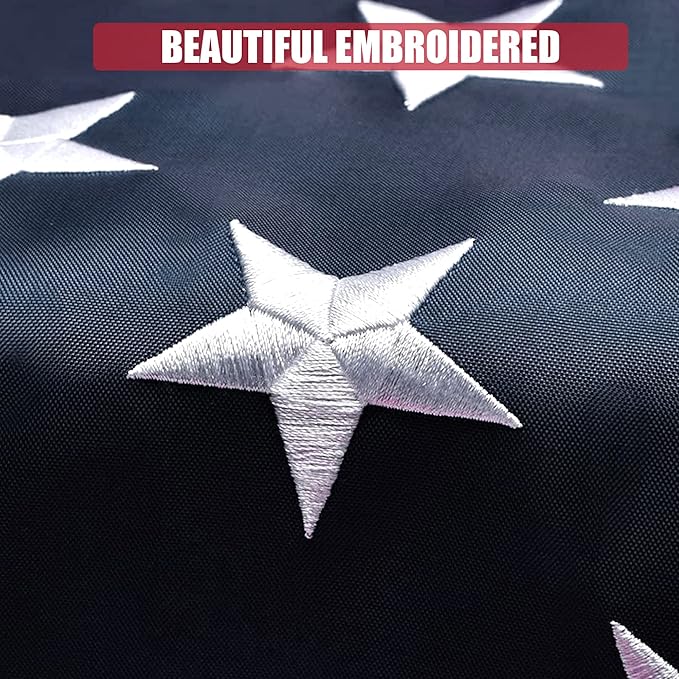 American Flag 30x60 Ft, Outdoor Premium US Flags, Heavy Duty Durable, 420D Polyester, Embroidered Stars, Brass Grommets