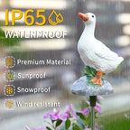 Solar Porch Goose Statue Garden Decor, 29 inch with Motion-Activated Sound Outdoor Decor for Lawn Patio Yard Balcony - Unique Gift for Garden Lovers