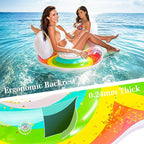 HeySplash Pool Lounger Float for Adult, Inflatable Pool Floats Bed Cooling Contour Lounger Rafts, Water Rafts for Lake, Outdoor Beach Pool Party