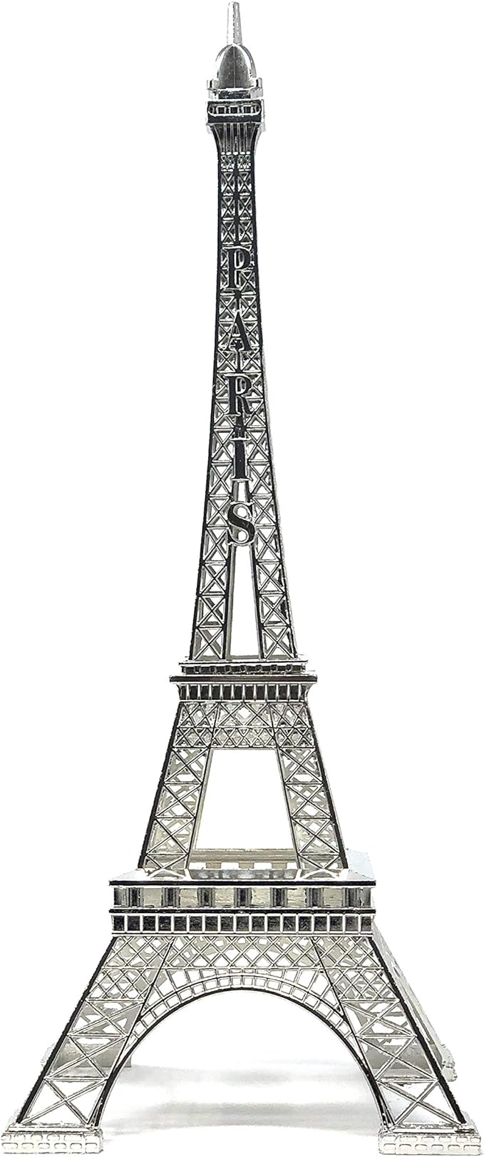 allgala 15" Eiffel Tower Statue Decor Alloy Metal, Silver