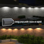 Solar Fence Lights,Fence Solar Lights Outdoor Waterproof Led IP65 with10 Fixed Colors ＆ RGB Color Changing for Wall Backyard Step Railing Patio Pool Porchaily&Holiday Decorations (12)