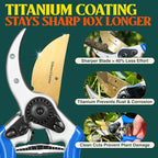 Haus & Garten ClassicPRO 8.5" Premium Titanium Bypass Pruners - Use as Garden Shears Pruning Shears for Gardening, Hand Pruners, Handheld Garden Clippers, Scissor Clipper Tool