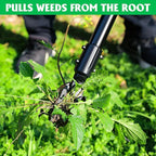 Weed Puller Tool, 50 Inch Stand Up Heavy Duty Weed Puller Tool, Gardening Hand Weeding Tool, 4 Claw Steel Head with Long Metal Handle Weed Remove Tool for Yard and Garden ﻿