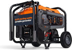 Generac 6,875 Starting Watt Portable Gas Generator - Electric Start - Home Backup or RV Ready - Heavy Duty Frame - Quiet, Long Runtime, Emergency Power - 50-State Compliant