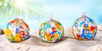 EUSTUMA Hand Blown Glass Witch Ball,Glass Ornament Hanging Garden Gazing Ball Indoor Outdoor Home Décor. (6)