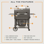 Oklahoma Joe's® Marshal Centerbox™ Smoker, Black Steel - 23202164