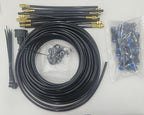 Mixc 50Ft 1/4" Drip Irrigation System,Garden Irrigation Kit with 12pcs Adjustable Copper Nozzles,Automatic Watering System for Outdoor,Raised Bed,Potted Plant,Lawn,Greenhouse Accessories for Yard