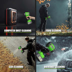 Leaf Blower Cordless - Lightweight Electric Handheld Blower with Battery and Charger, 3 Speed Mode, Blowers for Lawn Care, Patio Cleaning, Dust Cleaner (Dark Green)