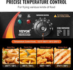 VEVOR Commercial Deep Fryer, Dual Tank 3000W Electric Countertop Fryer with Basket, 2 x 9.1Qt/8.6L Double Stainless Steel Oil Fryer, with Temp Control & Overheat Protection, for Kitchen Restaurant Use