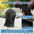 Cover for CHARBROIL Patio Bistro Without Side Shelves, 600D Waterpoorf Windproof All Weather Resistant Covers for Gas/Electric Patio Bistro with Handle & Straps, Replacement for CHARBROIL Grill Cover