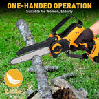 Mini Cordless Chainsaw for Dewalt Battery 20V MAX, 8" & 6" 2-IN-1 400W Electric Brushless Chainsaw with 3000mAh Batteries & Auto Oiler Hand Saw for Wood Cutting, Tree Trimming