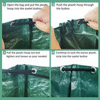 Hugeleaf 3 Pack Reusable Yard Waste Bags, 132 Gallon Extra Large Heavy Duty Lawn and Leaf Bags with Reinforced Handles, Standable Yard Bags for Lawn Leaves and Waste Collection