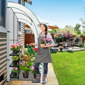 EAGLE PEAK 3 Tier Lean to Portable Greenhouse, Heavy-Duty Indoor & Outdoor Garden with Wire Shelves, 2 Roll-Up Zipper Doors, Easy Assembly, 79"x39"x83" Clear/White PE Cover