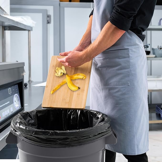 PRO&Family 20 Gallon Trash Can with Lid Round Ingredient Storage Containers Recycling Bin Kitchen Garbage Can Office Garbage Can Trash Barrel Plastic Barrel Yard Waste Bin Outdoor Trashcan (2, Gray)