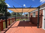 Domi Outdoor Living 10’ X 13’ Outdoor Retractable Pergola with Weather-Resistant Canopy Aluminum Garden Pergola Patio Grill Gazebo for Courtyard