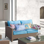 Outdoor Lumbar Pillows Waterproof Set of 2 Decorative Pillows with Inserts 12×20 Inch Outdoor Pillow for Patio Furniture (Paisley Print)
