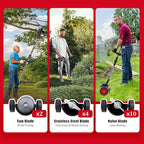 3 in 1 iToolMax Cordless Grass Trimmer, Electric Weed Wacker Cordless, Weed Eater Battery Powered with Two 21V/1500mAh Batteries, Brush Cutter & Grass Trimmer & Lawn Edger with 3 Types of Blades