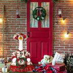 Suzile Christmas Wreath Outfit Clothes for 23 Inch High Cement or Plastic Geese Ghost Lawn Porch Goose Clothes Halloween Costume