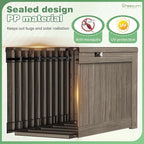 Greesum 120 Gallon Outdoor Storage Box with Lock - Large Resin Deck Box, Reinforced Lid for Garden, Patio, Lawn, Coffee