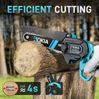 Mini Chainsaw, 6 inch Mini Chainsaw Cordless, Small Hand held Electric Power Chain Saw 2 Battery Powered Operated, Household and Garden for Tree Trimming Wood Cutting, Gifts for Father Husband Men