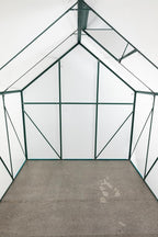 Favfurish 6x8FT Polycarbonate Walk-in Greenhouses, Heavy Duty Hobby Green House, Storage Shed with Sliding Doors & Adjustable Roof Vent, Aluminum Sunroom Hot House for Outdoor Garden Backyard